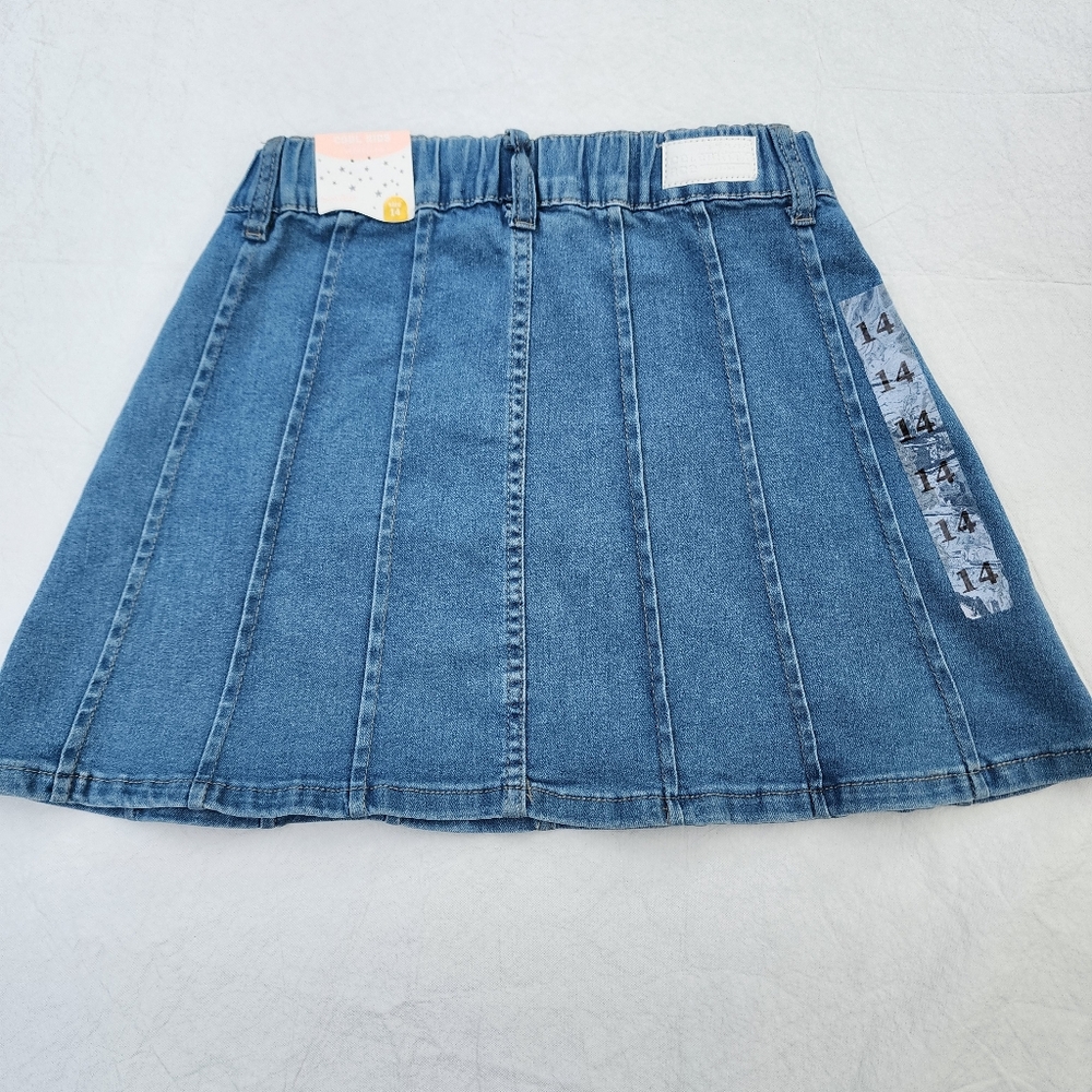 SOLD - Celebrity Ace Denim Mid-rise Mini Skirt for Girls Size 14 - Picture 4 of 6